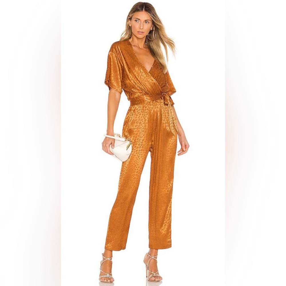 Joie Tau Leopard-print jumpsuit I copper